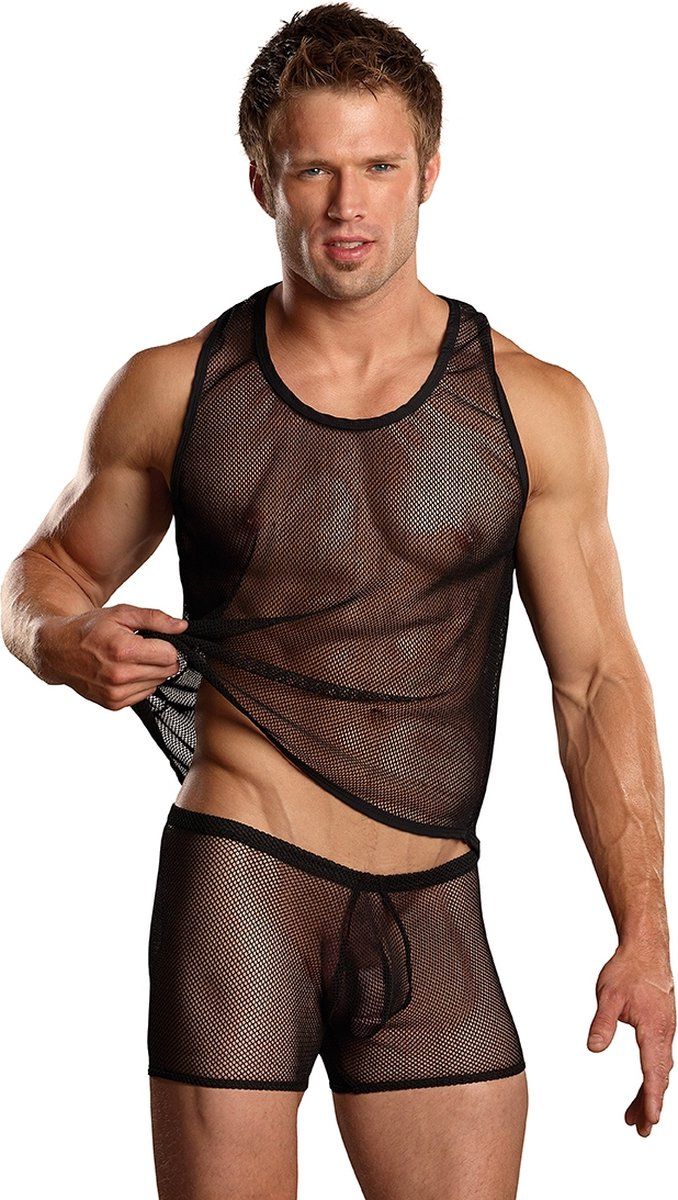Male Power Stretch Net Tank Top - 0845830066617