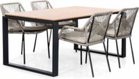 LUX outdoor living Helsinki Natural/Seville dining tuinset 5-delig
