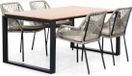 LUX outdoor living Helsinki Natural/Seville dining tuinset 5-delig
