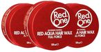 Red One Aqua Hair Wax Red - 3 x 150 ml - Voordeelverpakking