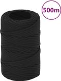 vidaXL Boottouw 2 mm 500 m polypropeen zwart