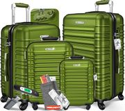 KESSER® 4-delige Koffer Reiskofferset Trolley Koffer Khaki