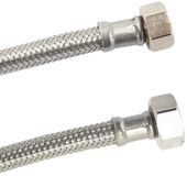 Klasebo Tuyau blindé inox DN8, tuyau d'eau flexible 3/8 x 1/2, 2000 mm