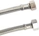 Klasebo Tuyau blindé inox DN8, tuyau d'eau flexible 3/8 x 1/2, 2000 mm