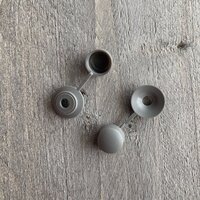 PGB - Afdekdop golfplaatschroef - 5mm RAL7037 grijs - 100 stuks