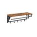 Vasagle LCR102B01 Porte-manteau mural Noir, Bois, 800 mm