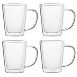 Monzana Verres à thé - Set de 4 chacun 250ml - Double paroi