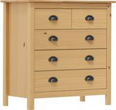 vidaXL Dressoir Hill Massief Grenenhout Bruin 79x40x80 cm