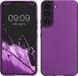 kwmobile telefoonhoesje geschikt voor Samsung Galaxy S22 - Hoesje voor smartphone - Back cover in metallic paars