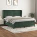 Maison Exclusive - Sommier à lattes de lit et matelas vert foncé 160x200cm velours