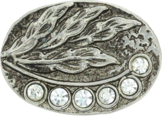 Behave® Premium Classics Vintage Broche voor Vrouwen - Zilver - Transparante Steentjes - 2.2 cm