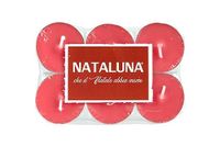 Nataluna Rood metaal theelicht 6 stuks, zoals afgebeeld
