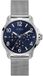 GUESS Horloge W1040G1 Heren Analoog Quartz Inox Zilverkleurig Blauw