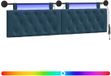 vidaXL Tête de lit suspendue Bleu Velours