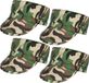 Boland Carnaval verkleed Soldaten hoedje - 4x - camouflage groen - volwassenen - Militairen/leger thema