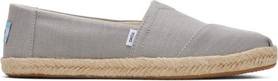TOMS Dames Alpargata Rope Classic Loafer Flat - Grijs - Maat 36