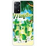 Redmi Bedrukt siliconen hoesje compatibel met Redmi Note 11 Pro, Xiaomi Redmi Note 11 5G Mojito Plage