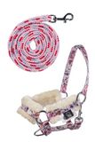 HKM Hobby Horsing Print Halster en touw Bloem One Size