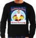 Bellatio Decorations Foute Spanje Kersttrui / sweater - Christmas in Spain we know how to party - zwart voor heren - kerstkleding / kerst outfit L