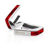 Thalia Exotic Shell Series capodaster met chromen afwerking en Red Angel Wing-inleg