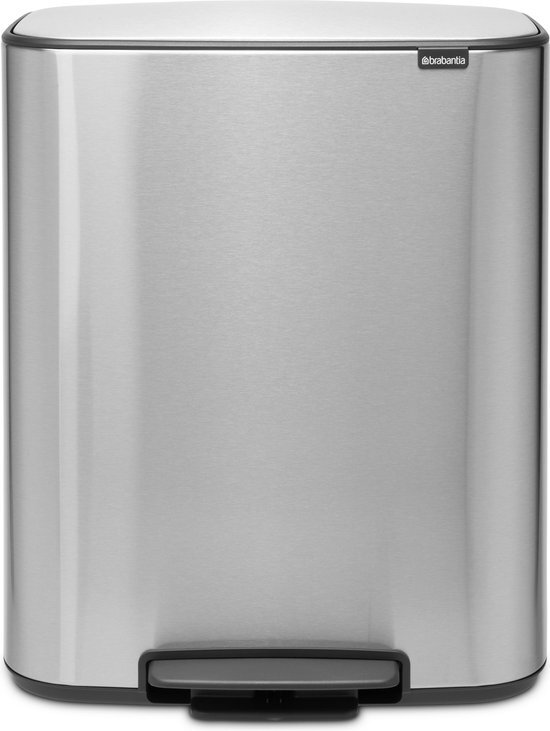 Brabantia Bo Prullenbak - 60 l - Matt Steel Fingerprint Proof