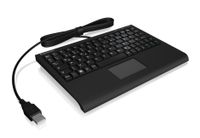 KeySonic ACK-3410 (US) Mini Bureau Clavier américain anglais noir avec pavé tactile