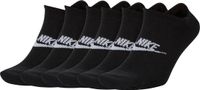 Nike Sokken SPORTSWEAR EVERYDAY ESSEN Set van 6 Zwart Schoenmaat 42-46 Unisex Katoen/Polyester/Elastaan Vochtregulerend Dri-FIT Technologie