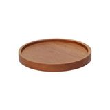 Sous-verre rond, bois d'acacia foncé, Ø 9,5 cm