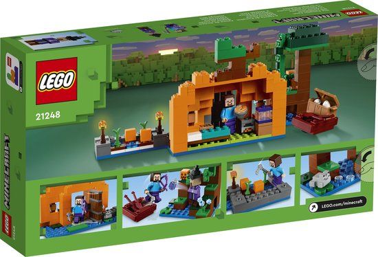 LEGO Minecraft De pompoenboerderij Speelgoed Boerderij Huis Halloween Set met Minifiguren - 21248