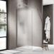 Fortifura Galeria Inloopdouche - 90x200cm - afgeronde glaswand - links - mat glas - wandarm - chroom SW1418374/SW797904