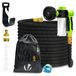 Tuyau d'arrosage flexible - Extensible - Noir - 15 m avec 8 fonctions de pulvérisation et réservoir de rinçage