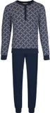 Pastunette Blue Draft Pyjama Katoen Blauw Maat 4XL
