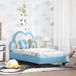 Prolenta Maison Exclusive Kinderbedframe met hoofdeinde, blauw, 70 x 140 cm, Polyurethanmateriaal