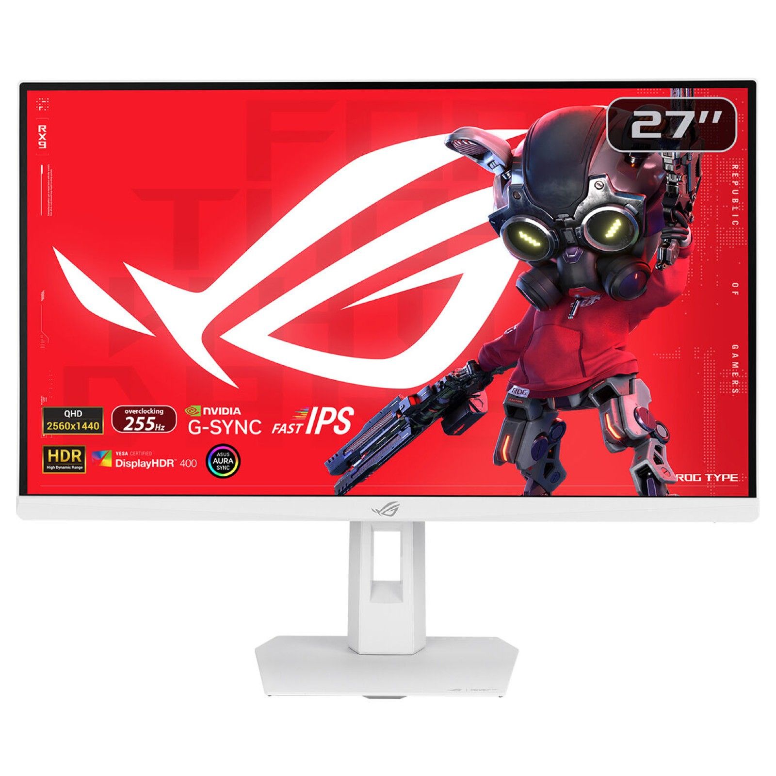 ASUS ROG Strix XG27ACMES-W 27" QHD 255Hz Gaming Monitor - White