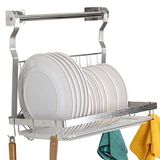 ESYLIFE RVS Schaalrek Organizer met Afvoerbord, Zilver
