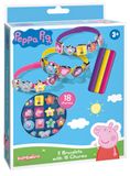 Bambolino Peppa Pig armbandjes maken set 3 schuif armbandjes met 18 bedels - speelgoed junior vanaf 3 jaar peuter kleuter