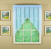 Today's Curtain Emelia Original Voile Swag Paar 96,5 cm, hemelsblauw, 152,4 cm B x 96,5 cm L