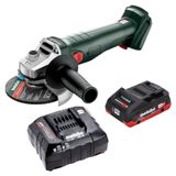 Metabo W 18 7-125 accu-haakse slijper 18 V 125 mm + 1x LiHD-accu 4,0 Ah + oplader