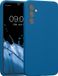 kwmobile Samsung Galaxy A34 5G hoesje - TPU backcover met siliconen coating - Rifblauw