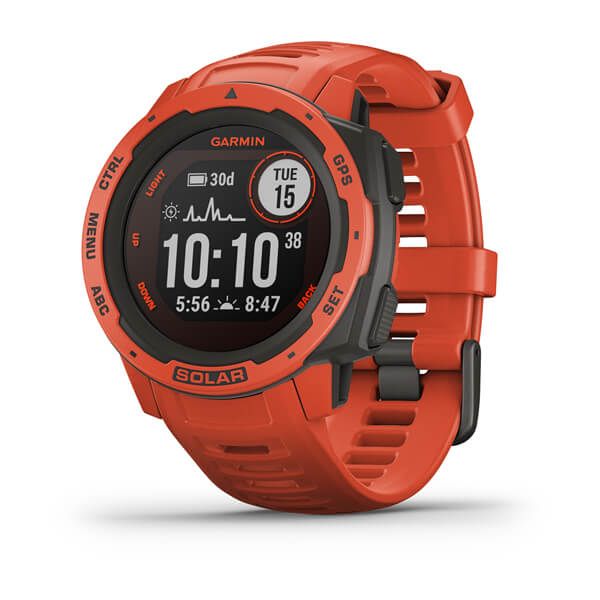 Garmin Instinct Solar Smartwatch - Flame Red