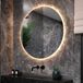 Mirlux Miroir de salle de bain avec éclairage LED et chauffage – Miroir mural rond – Miroir de douche antibuée - 100CM