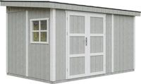 Timbela M939-TUNDRA GREY - Houten tuinhuis - 8,68 m² - 248x412xH231 cm - Met vloer en dakshingles