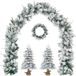 vidaXL Mini Sapin de Noël 45 cm PVC et PE Vert et Blanc