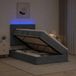 Maison Exclusive - Lit coffre à LED avec matelas, gris foncé, 120 x 200 cm, velours