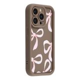 Marrone Coque TPU antichoc élégante iPhone 14 Pro Max avec bords relevés - Grand nœud