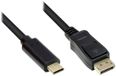 Good Connections USB-C naar DisplayPort actieve kabel met DP Alt Mode (4K 60 Hz) / zwart - 10 meter
