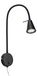 Icecat Lampe de chevet LED avec bras flexible, 4 Watt, 400 lumen, 3000 Kelvin, noir