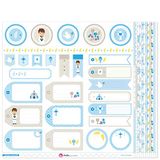 Anita & Zijn wereld Eerste communie kinderpapier scrapbooking, blauw, 30,5 x 30,5 cm, 13