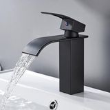 Merkloos Waterval Badkamerkraan Zwart Messing Inbouw Mengkraan
