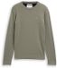 Tom Tailor Basic Coton Pull en maille Homme L Greyish Shadow Olive Melange